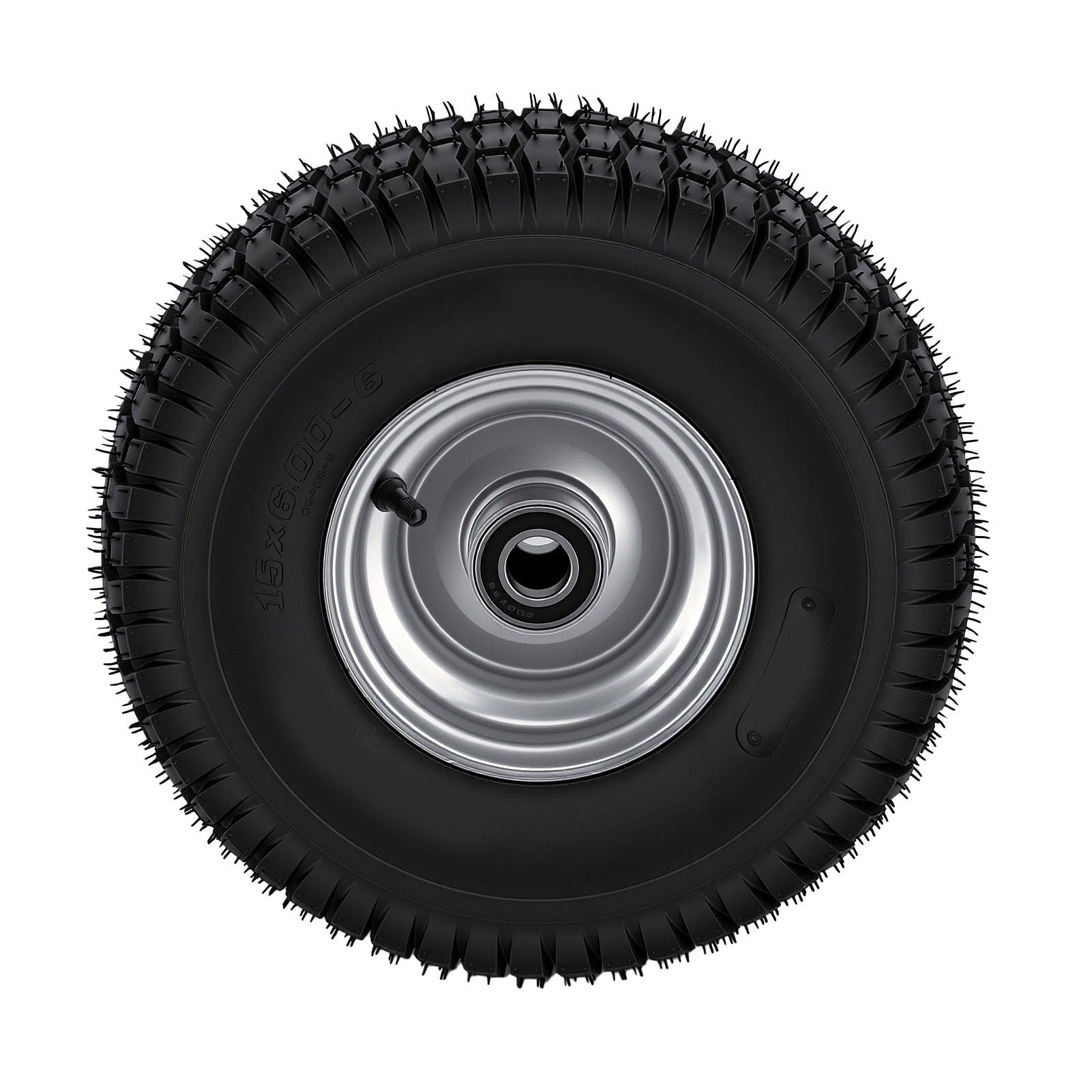 15x6.00-6 Opona Bezdętkowa 6 Cali, Antypoślizgowe Koła Gokartowe z piastą ze Stopu Aluminium 25mm łożysko do Mini Roweru ATV Kosiarka