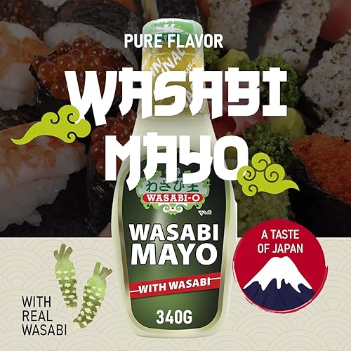 Miniatura 10 de Wasabi-O Mayonesa picante  Mayonesa Wasabi Premium, hecha con wasabi real, botella asiática, 6 onzas