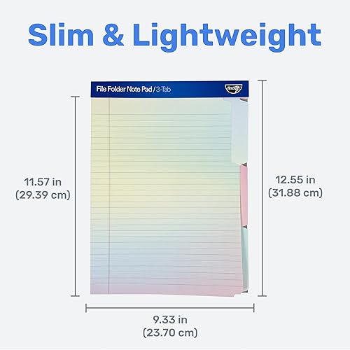 Miniatura 114 de Find It - Bloc de notas para carpetas de archivos, paquete de 12 carpetas organizadoras de cuadernos de 9.5 x 12.5 pulgadas para archivar, Colores