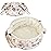 Narwey Barrel Drawstring Makeup Bag Large Floral Cosmetic Bag Make up Bags Toiletry Organizer for Women and Girls (Beige Flamingo) (Patent)