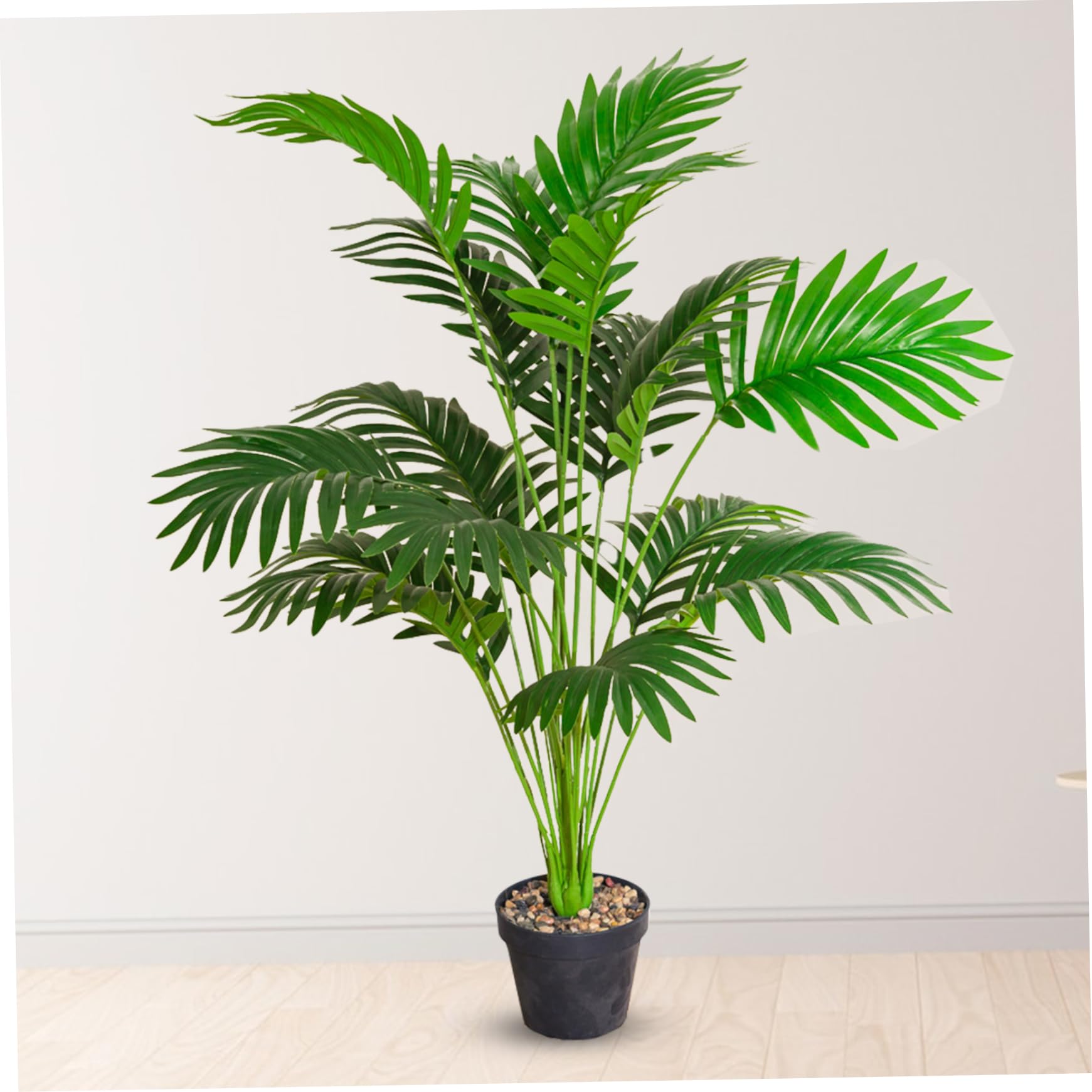 Palmier Artificiel Areca 1,8 M - Plante Tropicale En Pot Blanc, Tronc épais - Décoration Intérieur/extérieur, Entretien Zéro, Réaliste - 3
