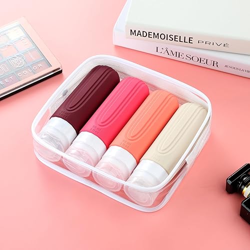 Miniatura 147 de Botellas de viaje para artículos de tocador, aprobados por la Tsa, recipientes de tamaño de viaje de 3 onzas, sin BPA, a prueba de fugas