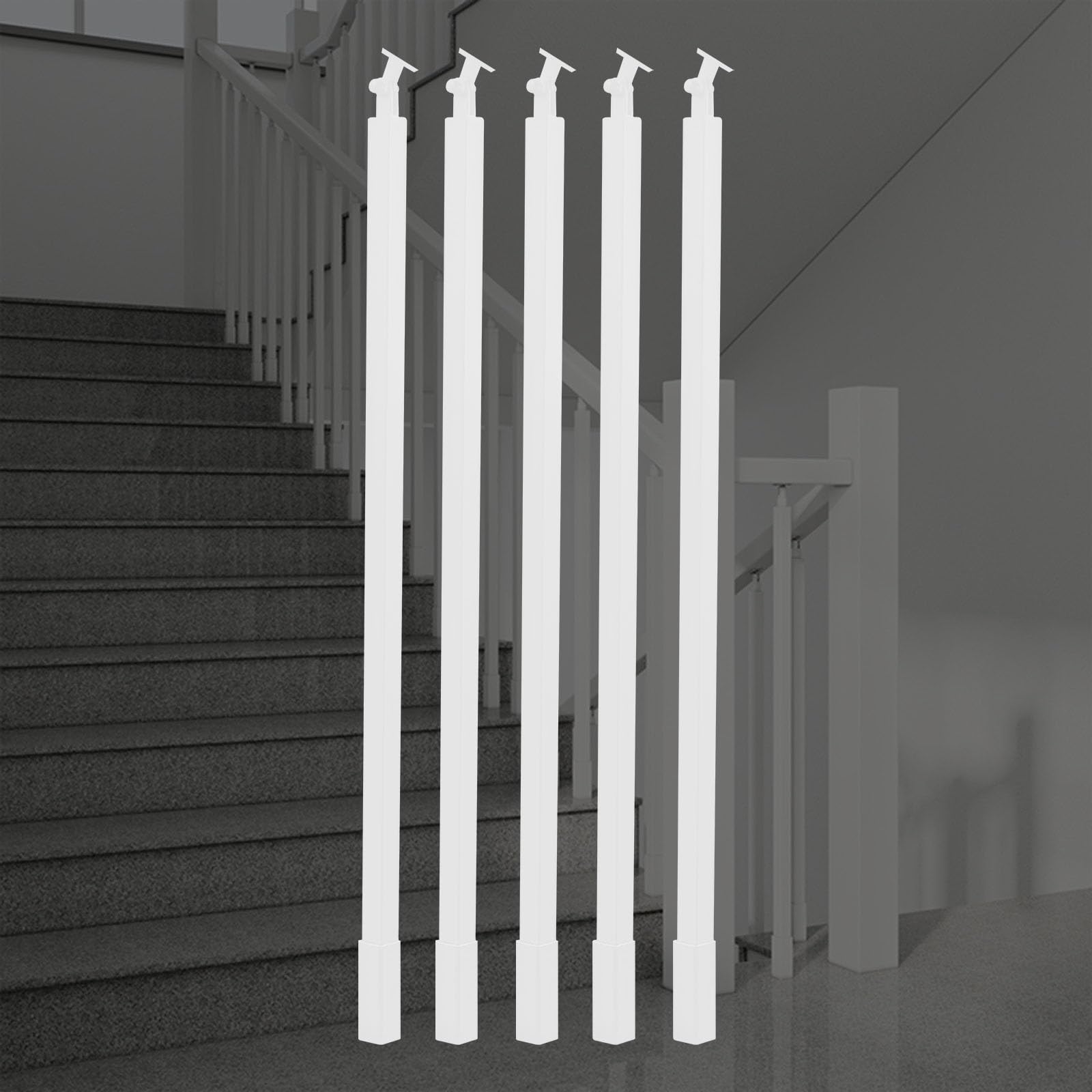 Balustres carrés en métal pour intérieur et balcon, lot de 5 à 20 pièces