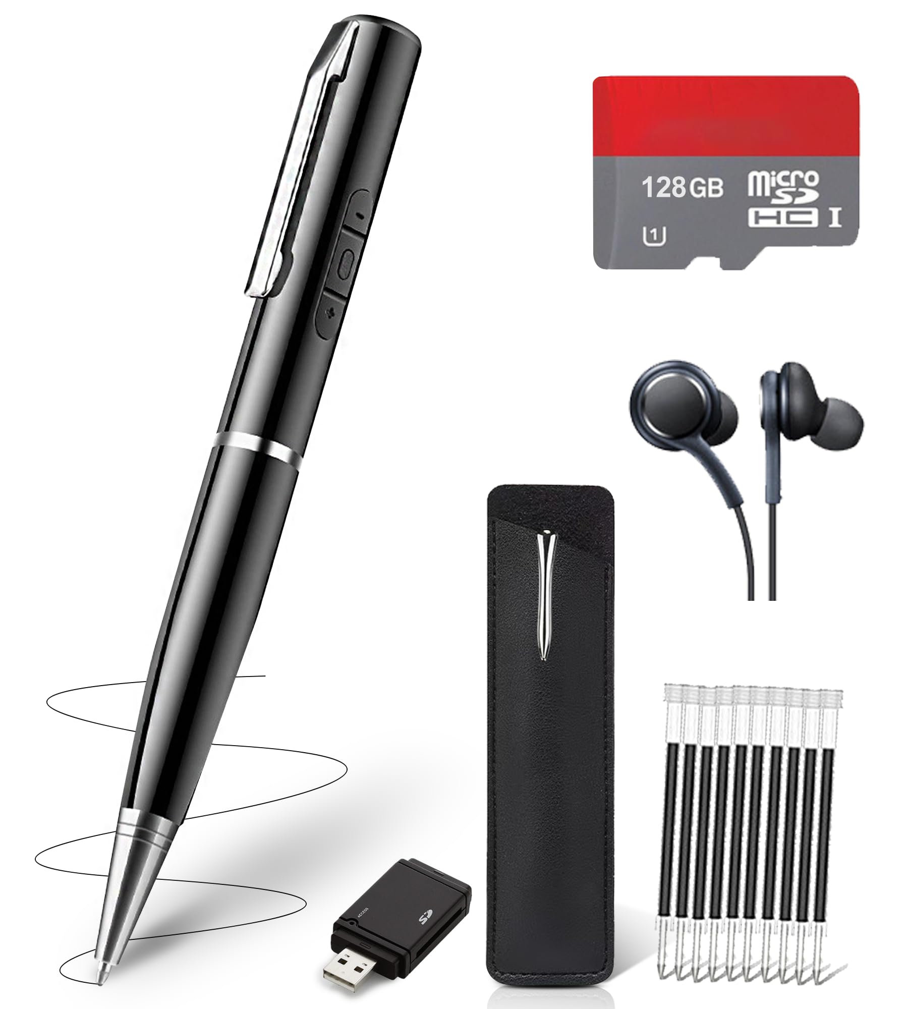 128GB AI Digital Voice Recorder - Voice Activated Audio Recorders, Voice Recording Device with Playback, Portable Taking Device with Noise Reduction,