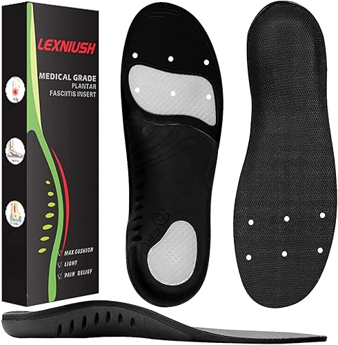 Miniatura 7 de Plantillas ortopédicas para pies planos, plantillas para pies planos, plantillas acolchadas para dolor de pies, correr, espolones de talón, dolor de