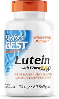 Doctor's Best Lutein with FloraGLO, Gluten Free, Vision Support, 60 Softgels