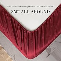 Vista 44 de HENGWEITEXT 18 Inch Cal King Sheets Deep Pocket,4 Piece Sheet Set Breathable and Cooling,Microfiber Sheet Set Deep Pocket,Wrinkle Free Shrinkage &