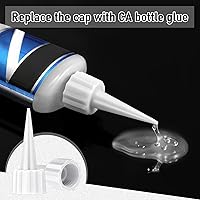 Vista 3 de Loopeer 24 Piezas 312 Puntas Adicionales para Aplicador de Puntas Recortables de Pegamento Ca, Puntas de Tapa Aplicadora de Plástico, Extensor