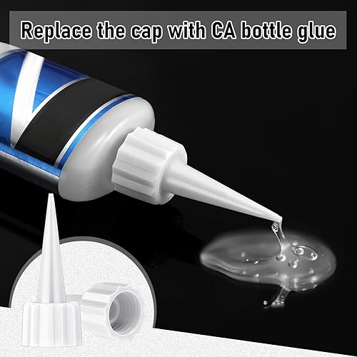 Miniatura 3 de Loopeer 24 Piezas 312 Puntas Adicionales para Aplicador de Puntas Recortables de Pegamento Ca, Puntas de Tapa Aplicadora de Plástico, Extensor de