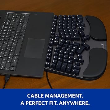 Cleave Split Ergonomic Mechanical Keyboard All-Day Comfort, Boosts Productivity, Natural Typing Posture, Tactile Optical Switches, Cushioned Palm Rest, Backlit Keys, Windows/Mac/Linux