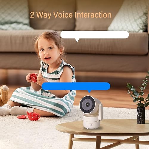 Miniatura 8 de Walfront Cámara de seguridad, alarma de activación de rotación de 360 grados, cámara de vigilancia inteligente para el hogar 5V, con monitoreo de