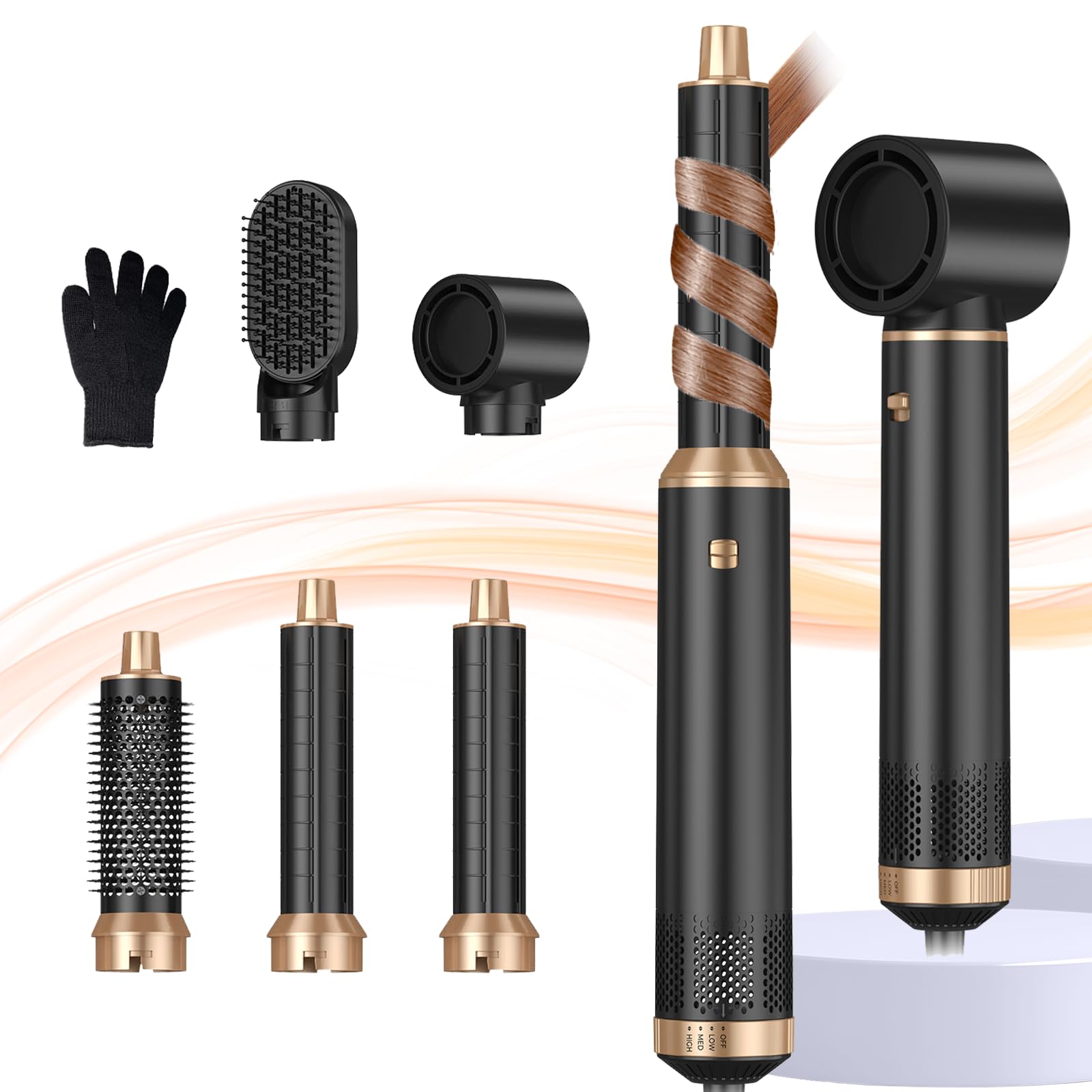 Air Styler 5 en 1 - Rizador de pelo con aire
