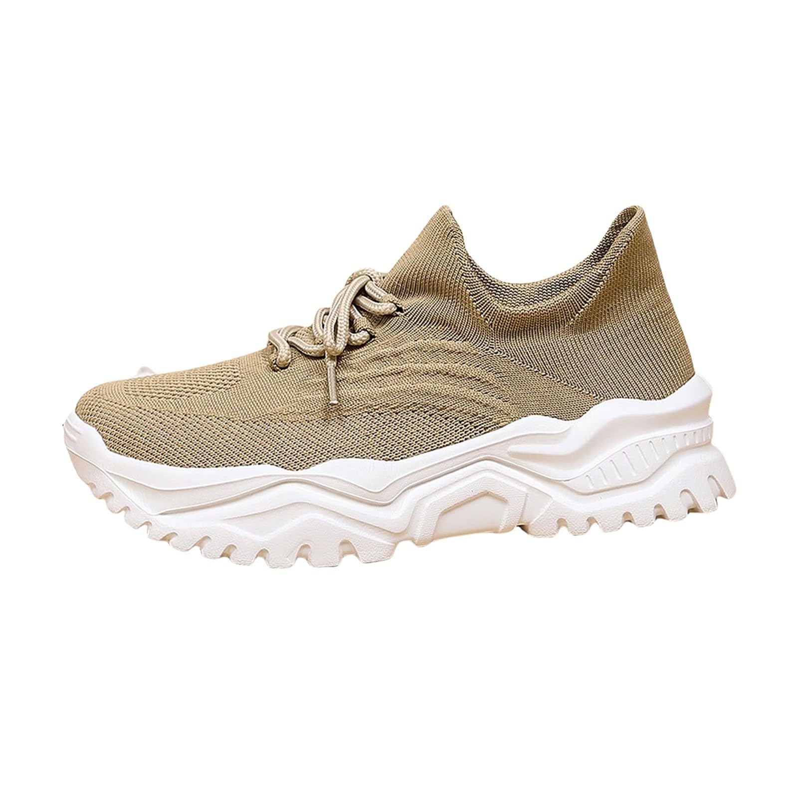 Women's Trainers Wide Fit Wedge Athletic Sneakers Lightweight Low Top Lace  Up Orthopedic Trainers Mesh Breathable Arch Support Sneaker Casual Fashion