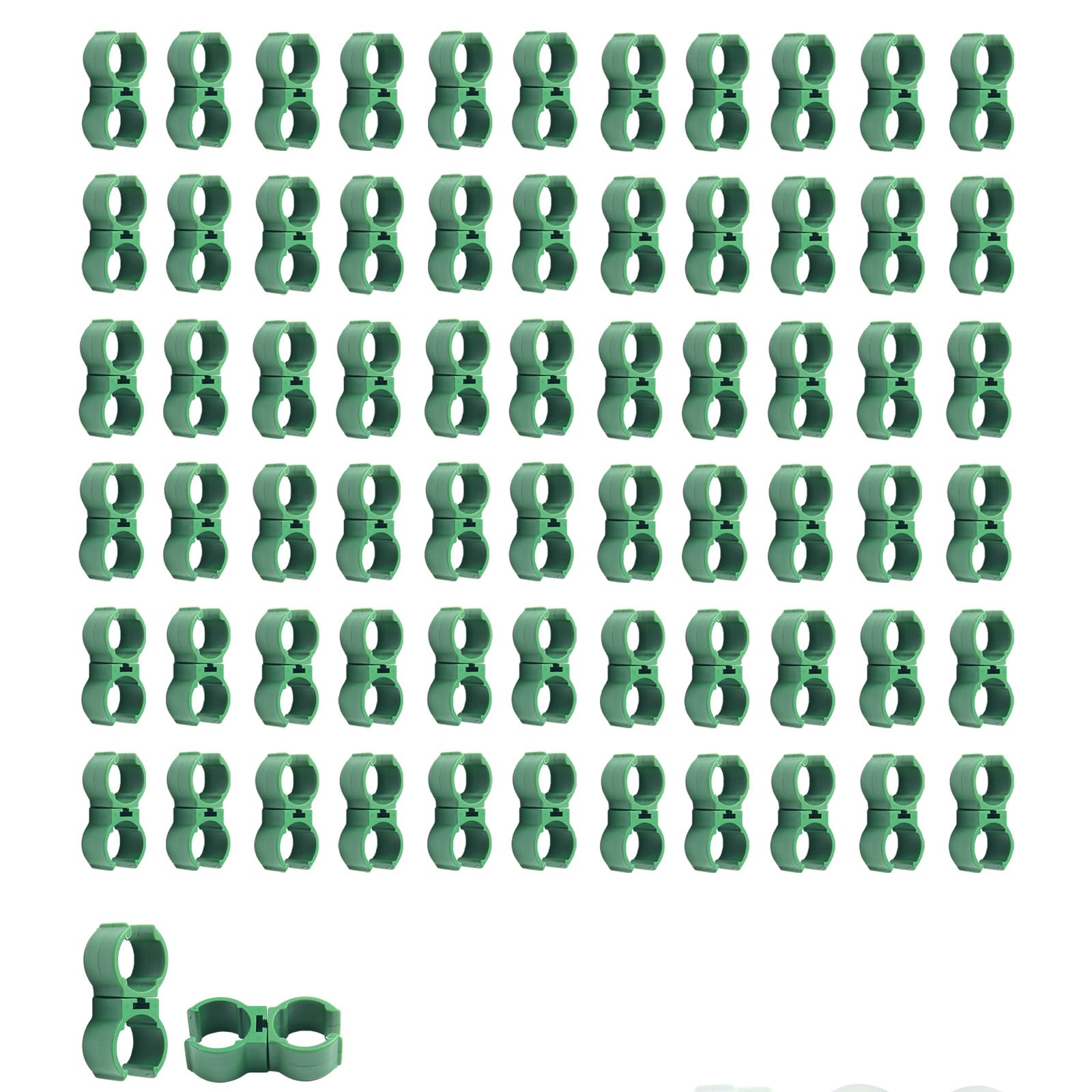 50 conectores de varilla para plantas, clip para plantas, clip multifunción para jardín, soporte para plantas (11 mm)