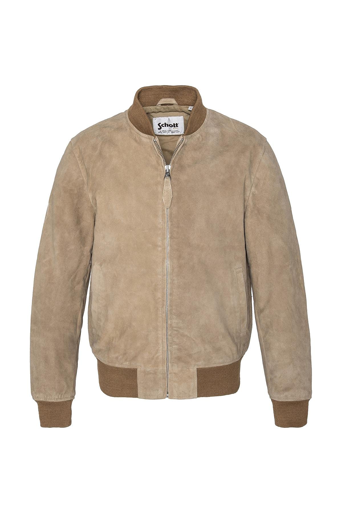 Schott NYC LC300 Men's Jacket, Beige, XXL, beige, XXL