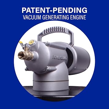Guardair 55-Gallon Pneumatic Vacuum w/ 2 Inch Inlet, Aluminum Motor, Liquid Shutoff Assembly for Wet and Dry Applications (PQ55C200)