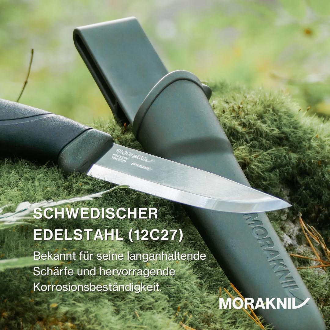 Morakniv Outdoor Messer mit Scheide - Mora Companion S - 2-Pack - Jagdmesser Feststehende Klinge aus Edelstahl - 2,5 mm - Hergestellt in Schweden - Survival Messer für Camping & Jagd