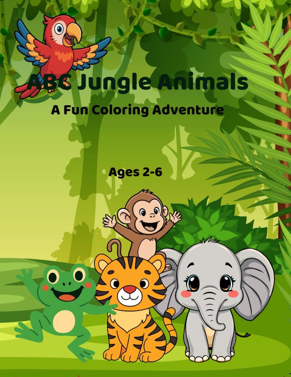 ABC Jungle Animals Coloring Book: A Fun Coloring Advanture