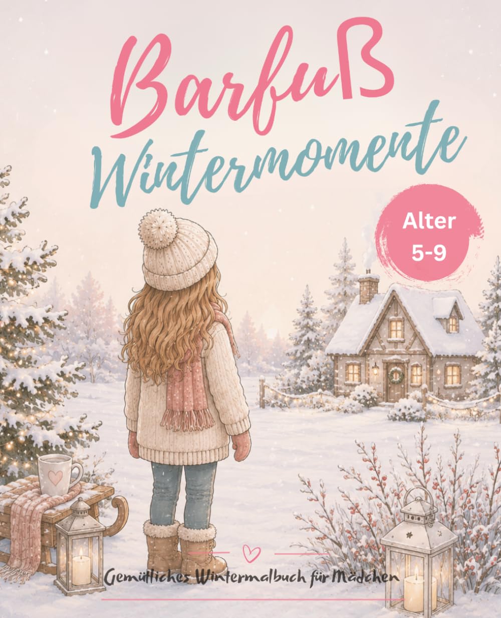 Barfuß Wintermomente: Gemütliches Wintermalbuch für Mädchen (Kleine Barfußwelten)