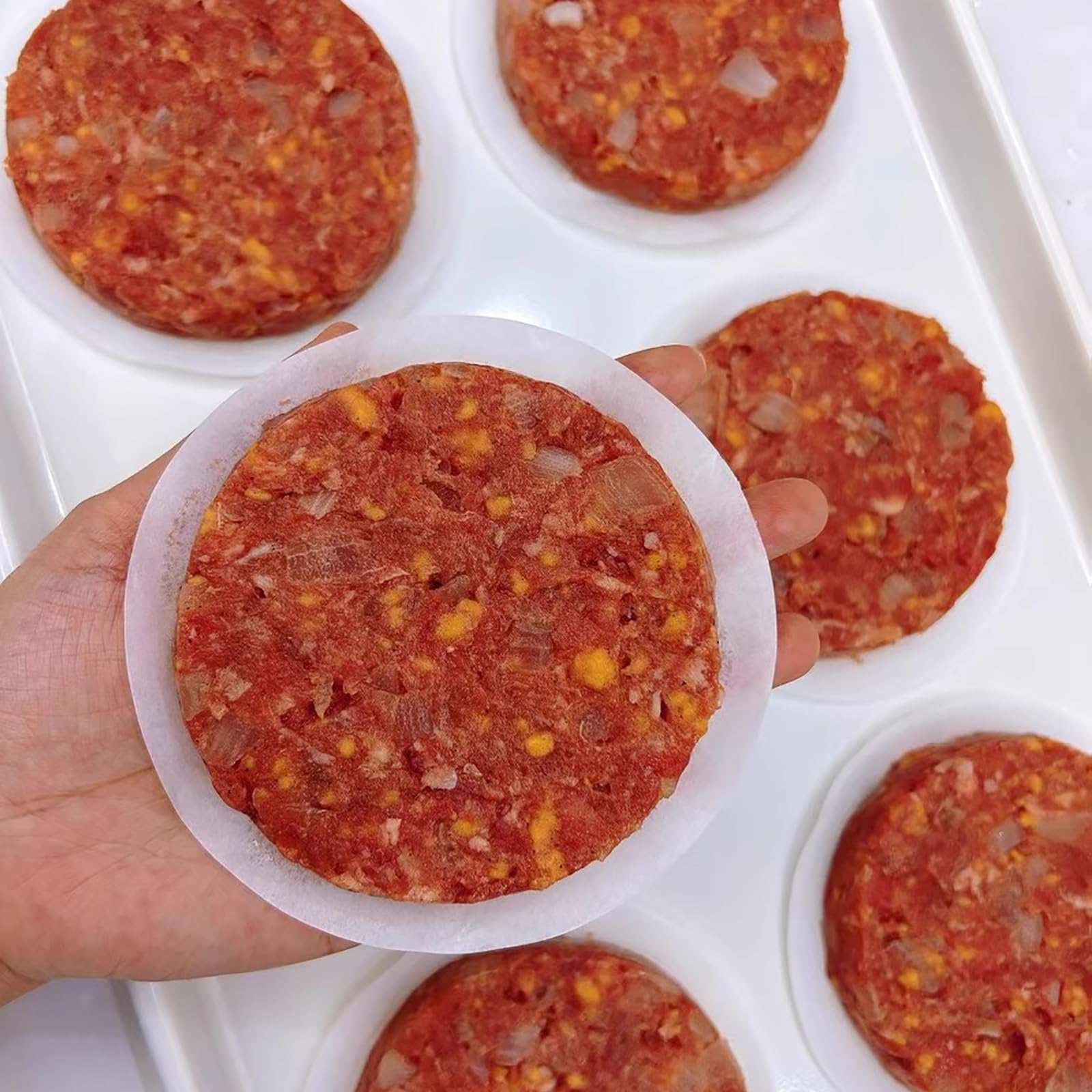 Disques Hamburger 500 Disques Antiadhésifs Pour Hamburgers - Papier Cuisson Rond 11cm - Pour Cuisson Sans Gras Et Facile Rondelles Cuisson Four