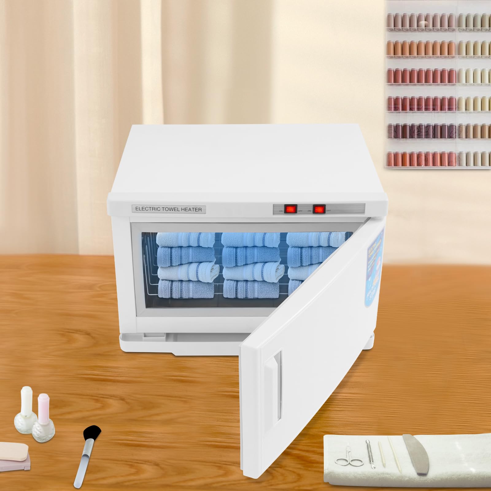 25L Handtuchwärmer Elektrisch Sterilisator Towel Friseur Gäste Handtücher Warmer Feuchttuch Wärmer Heißluftsterilisator Autoclave Sterilizer Handtuch Wärmegerät Handtuchschrank 206W für Hotel Salon