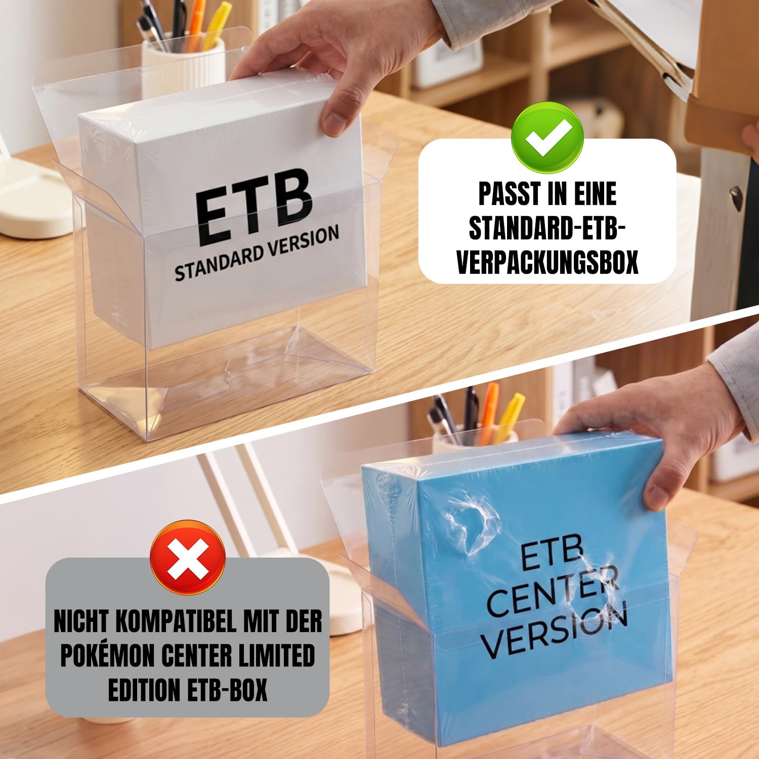Wigearss 10 Stück PET Case, Schutzhülle, Schutzbox für Pokemon Elite Trainer Box