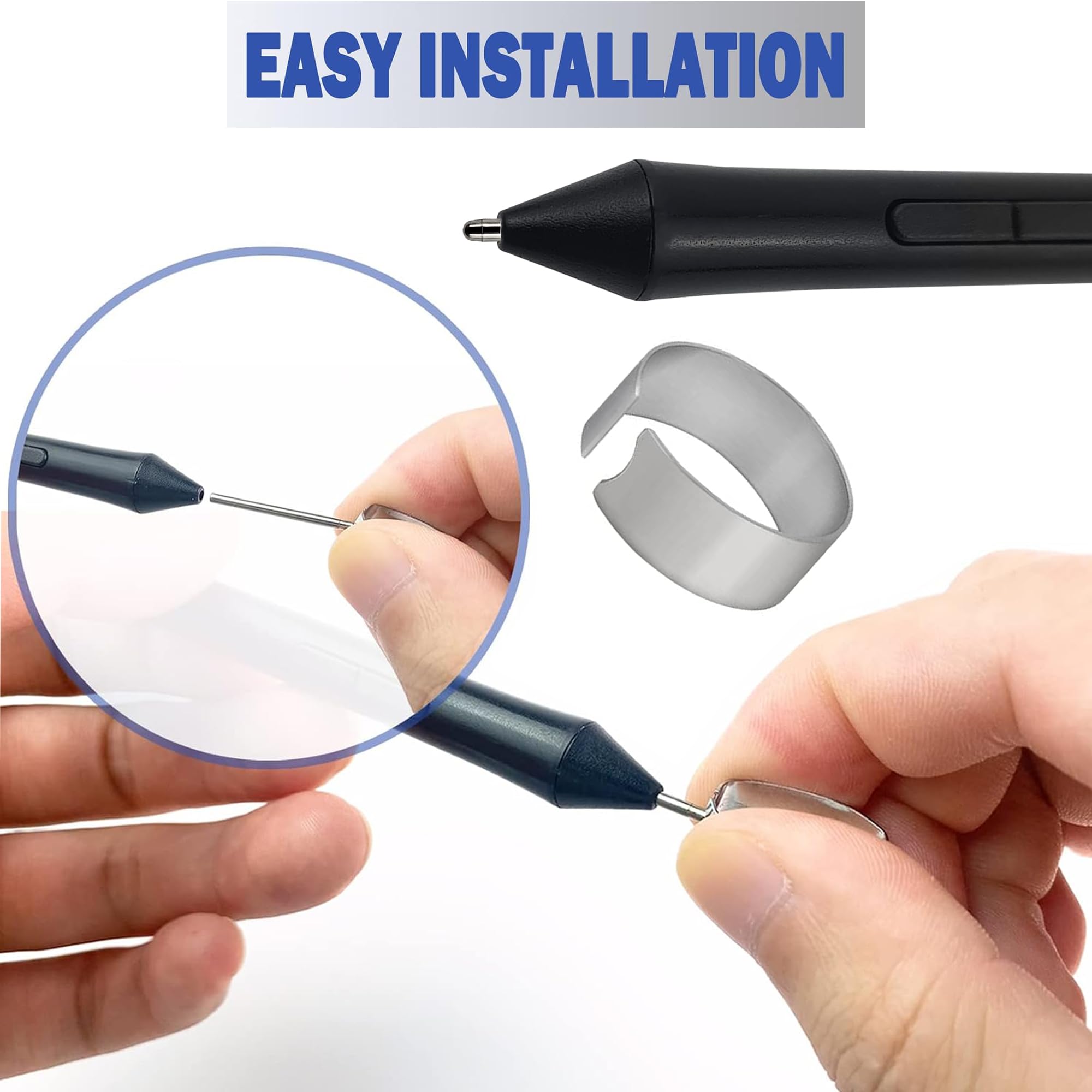 3X Titanio Punte di Ricambio per Wacom Pro Pen 2/Slim/3D&Classic Pen, Mobile Studio Pro(DTHW1320/1620), Cintiq Pro(DTH1320/1620/2421/3221&DTK2421), Cintiq 16(DTK1660/1661),Intuos Pro(PTH460/660/860