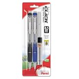 Pentel Twist-Erase Click Mechanical Pencil, (0.5mm), Assorted Barrels, 2 Eraser Refills and Lead, Color May Vary, Pack of 2 (PD275TLEBP2) – view 1