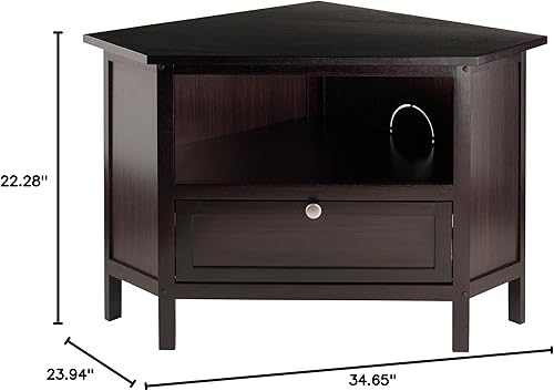 Miniatura 3 de Winsome Soporte esquinero para TV, pantallas de hasta 27", Espresso (92634)