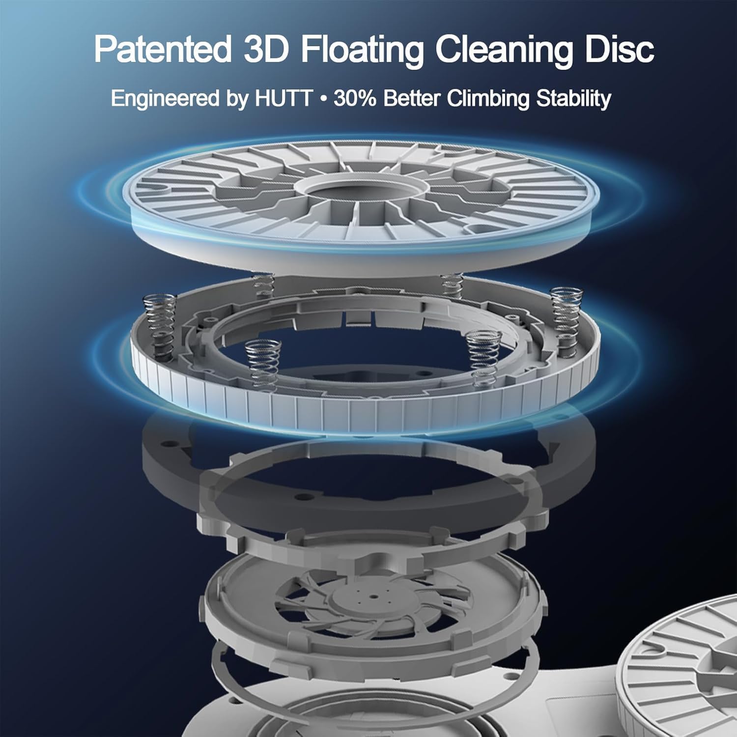 HUTT S7 Window Cleaning Robot, 6500Pa Suction, 3D Floating Chassis, HydroJet Water Spray 80ml Tank, Multiple Safety Systems, SLAM 4.0 Navigation, 8 x Cloths, All-in-One Storage Box