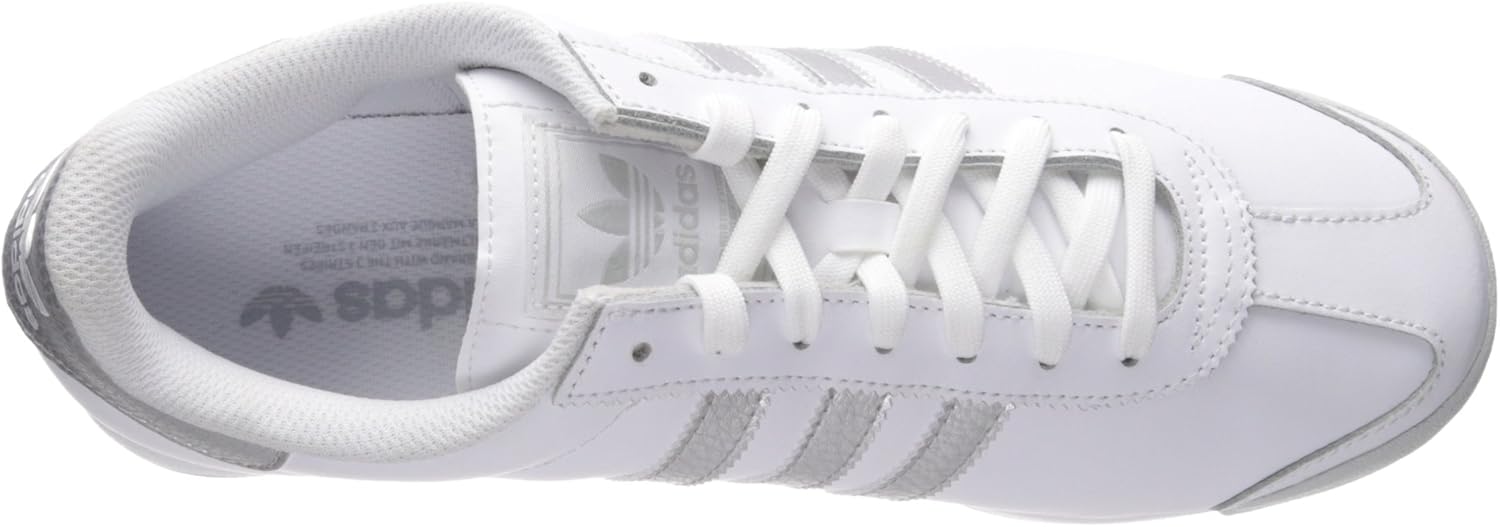 adidas Originals Men's Samoa Retro Sneaker,White/Metallic Silver/Light Grey,11 M US