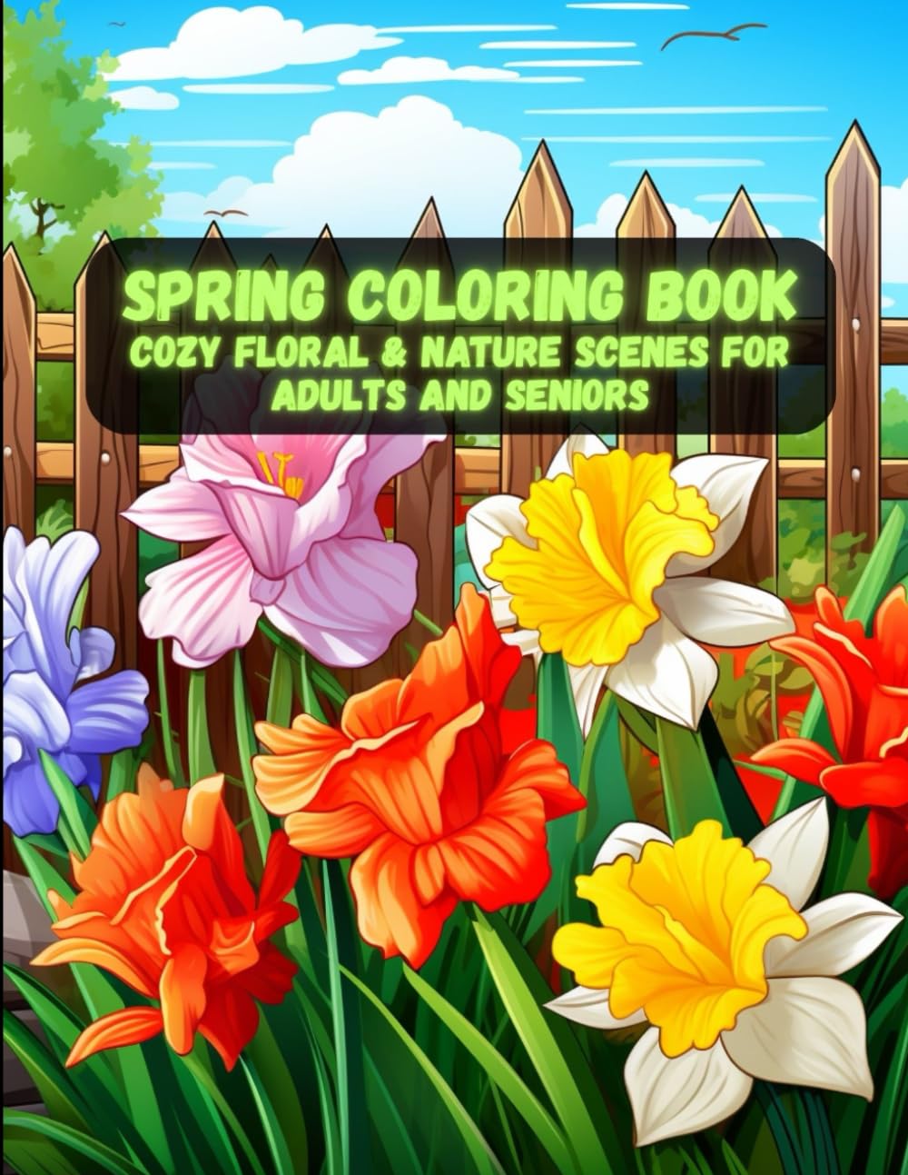Spring Coloring Book: Cozy Floral & Nature Scenes for Adults and Seniors | Easy, Bold Designs for Calm Coloring Joy (Spring Coloring Book Series – Relax, Create & Celebrate the Season)