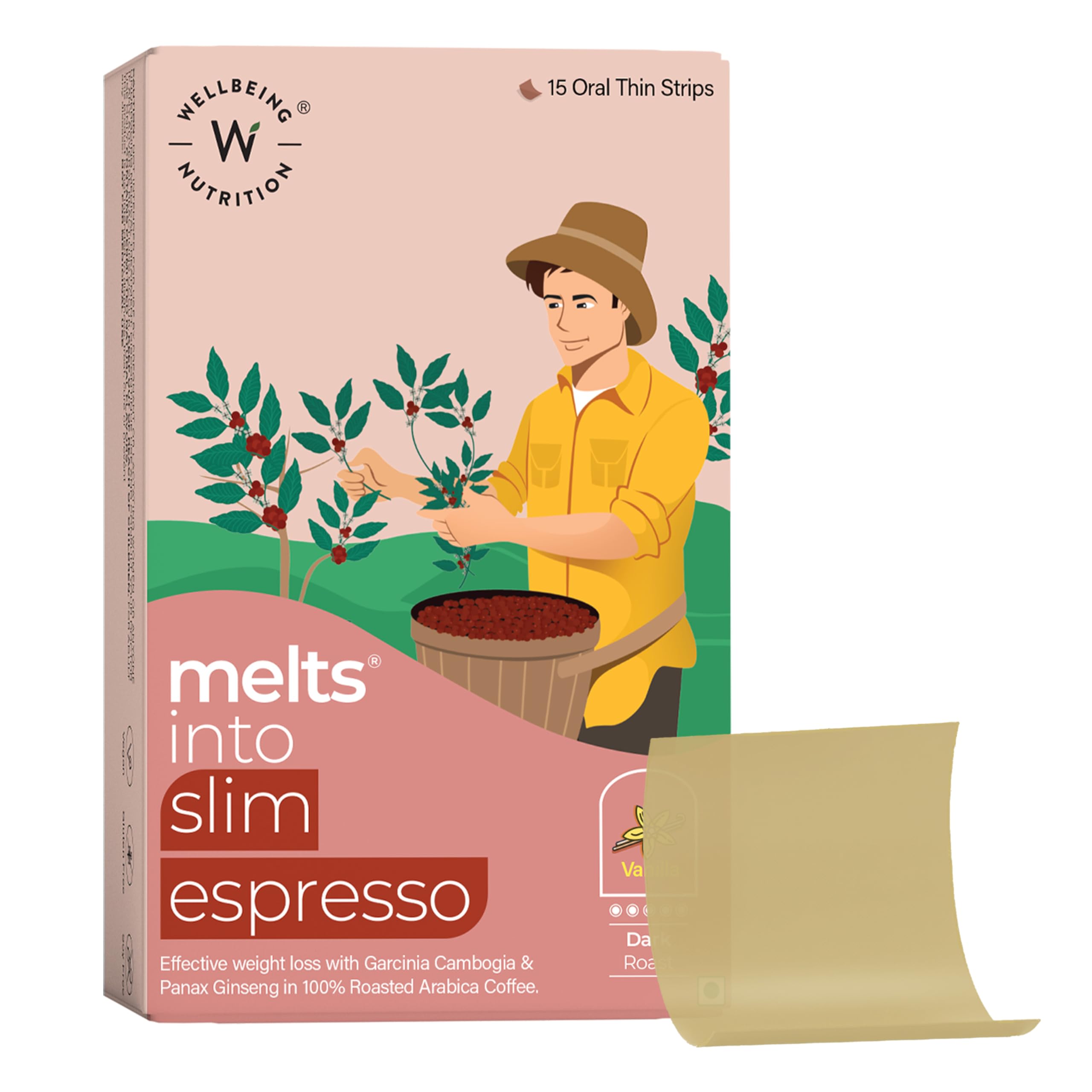 Sponsored Ad - Slim Espresso Coffee Melts® With 100% Roasted Arabica Coffee | Supports Metabolism & Energy, Helps Control Appetite, Fatigue & Fat | 15 Oral Strips Box