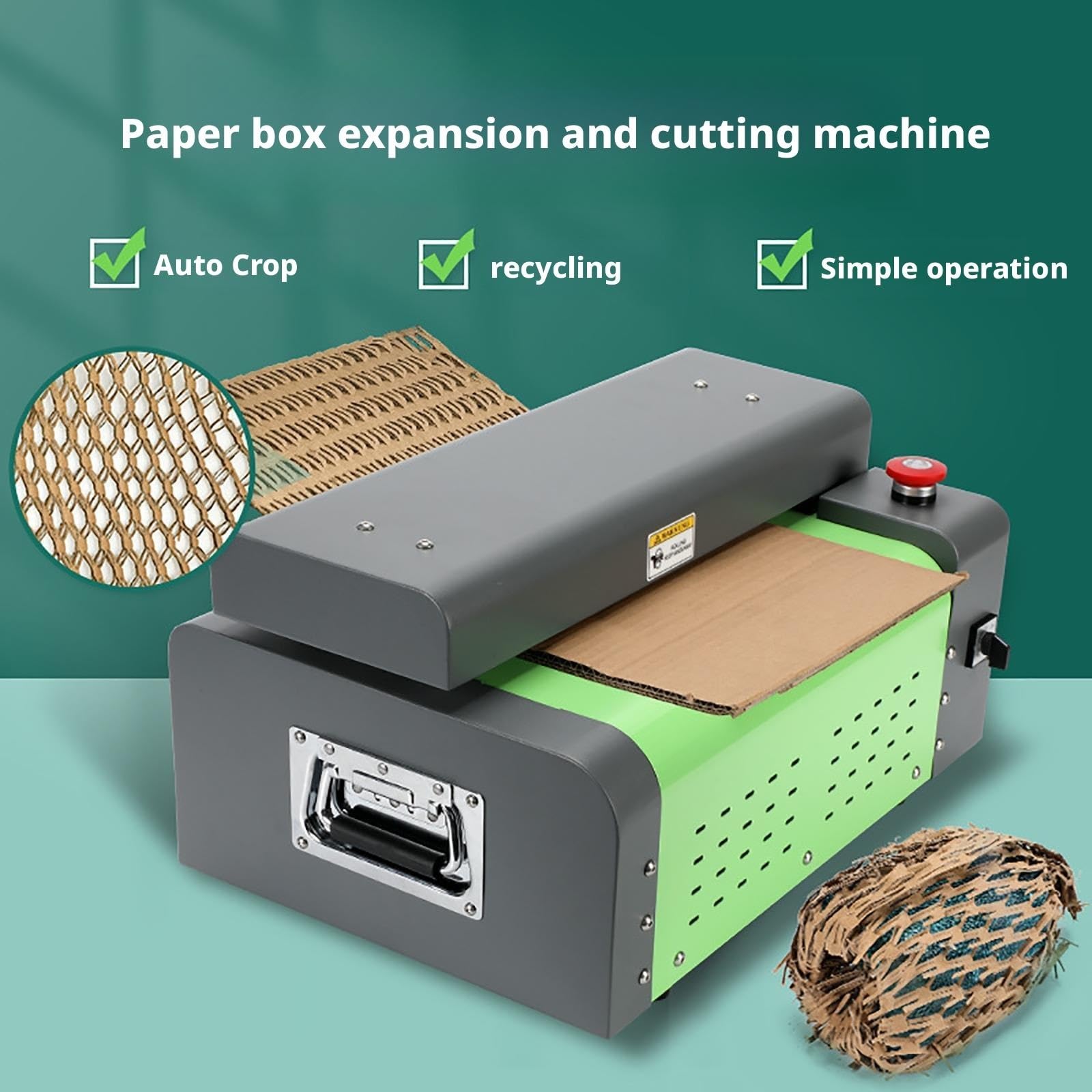 Máquina cortadora de cartón para embalaje de nido de abeja de papel, cortador de expansión de caja corrugada, trituradora de cartón reciclable para aplicaciones de embalaje