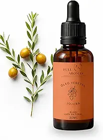 Óleo Vegetal de Jojoba, 100% Puro e Natural, Hidratação Profunda para Pele e Cabelo, 30ml