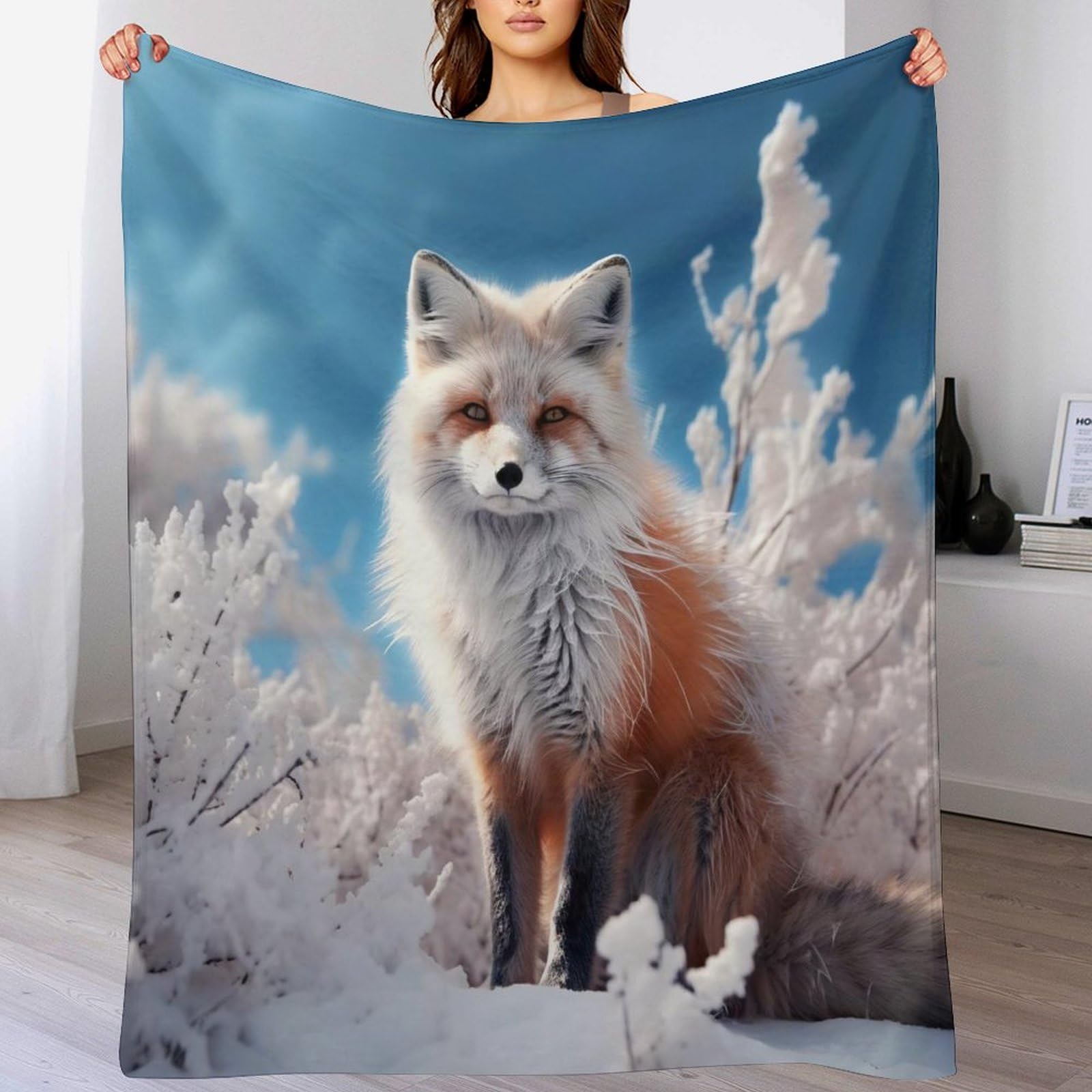 Manta de zorro gruesa 180x200 cm abrigo para sofá cama de invierno