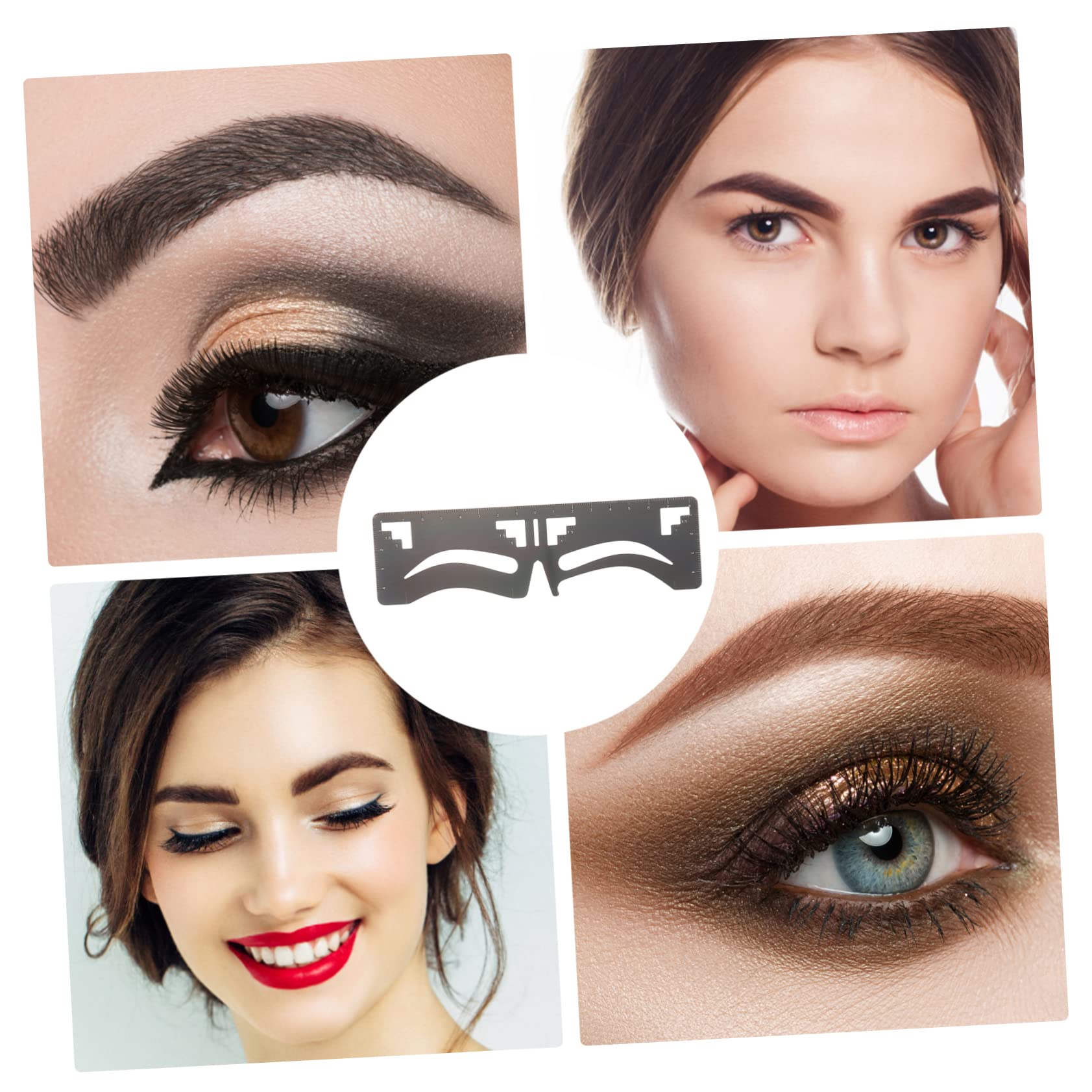 3 Set Di Eleganti Modelli Per Sopracciglia Facili Da Usare Per Modellare Le Sopracciglia in Modo Simmetrico 2 Pezzi * 3