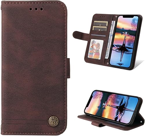 Ysnzaq Funda retro de cuero de poliuretano termoplástico con ranura magnética para tarjetero para Xiaomi Redmi Note 11 Pro 5G Redmi Note 11 Pro + 5G