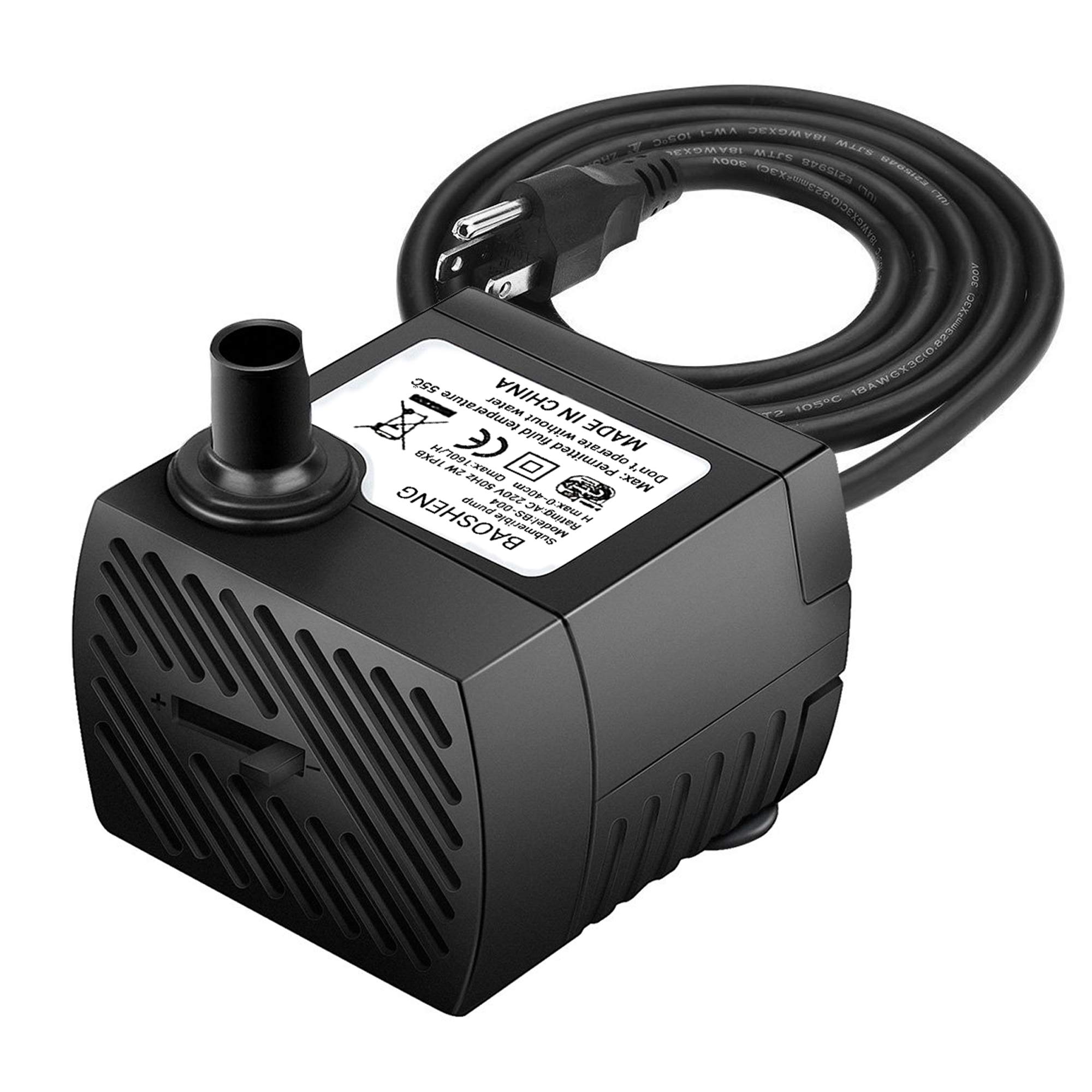 TIED RIBBONS Submersible Water Pump for Small Fountain, Fish Tank, Pond with Power Cord (160L/H, 2W, 40 Hmax, 1.5m ) (B07THYFTRW) Amazon Price History, Amazon Price Tracker