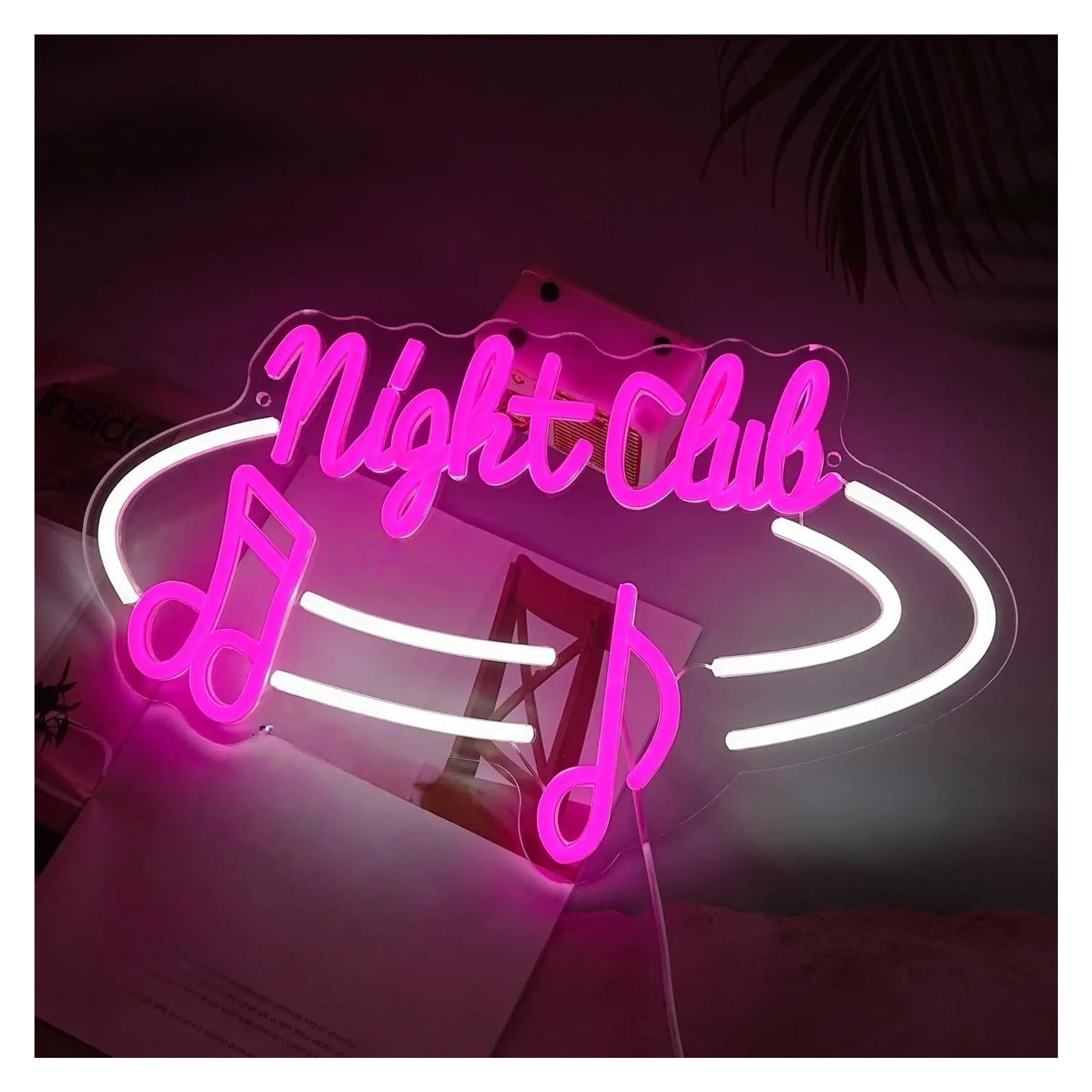 néon signe Enseigne Lumineuse LED Night Club À Intensité Variable Pour Un Bar, Une Fête, Un Pub, Une Station De Musique, Une Décoration Murale, 42cmx25cm