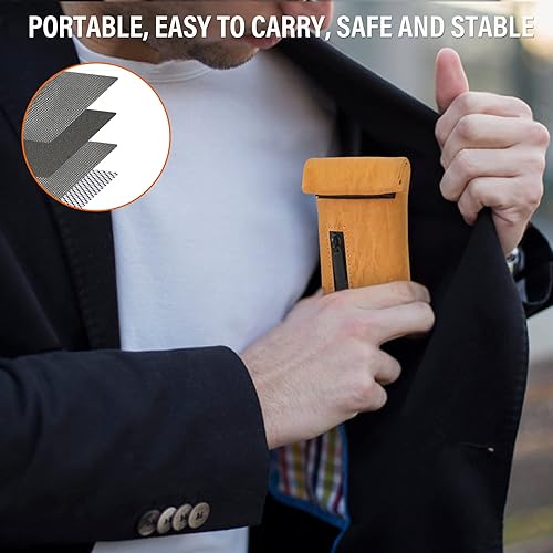 Miniatura 7 de Bolsa a prueba de olores: bolsa de almacenamiento impermeable con barrera contra olores para hierbas, café, especias, discreta funda de cuero para