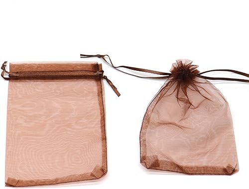 Miniatura 367 de Dealglad 100pcs Drawstring Organza bolsas de joyería caramelo para fiestas, casamientos, regalos Negro