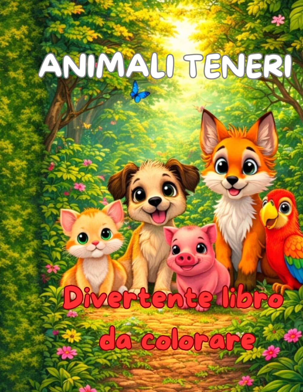 ANIMALI TENERI: DIVERTENTE LIBRO DA COLORARE