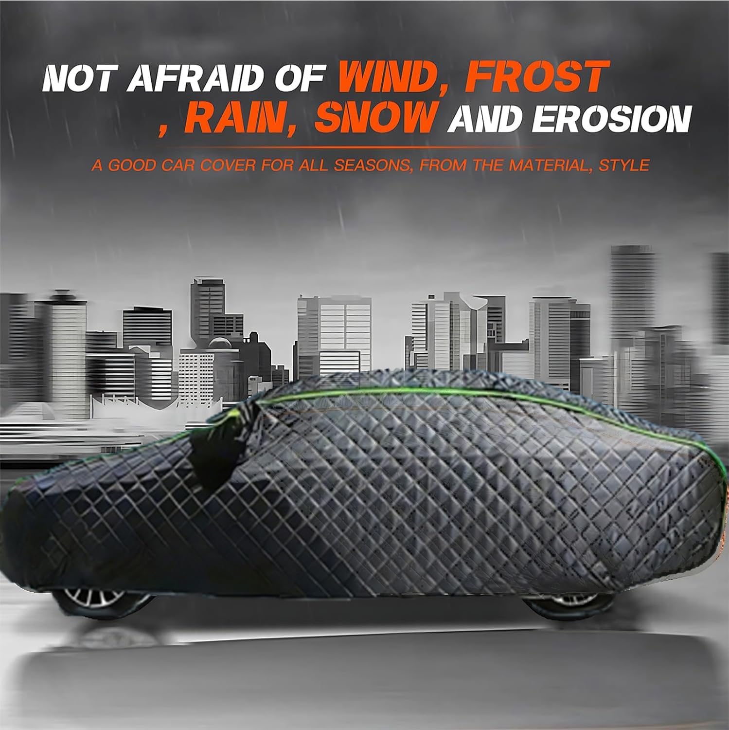 Hail Protector Car Cover for Hyundai Elantra MD/UD 2010–2015, Outdoor Car Covers Winter, Hailproof Waterproof Snow Sun Uv Frost Protection with Driver Door Zipper, 5 Layers Thickned z0113