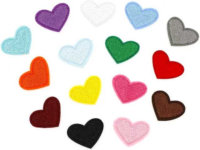 30 Stück Herz Bügelpatches für Kleidung - Applikationen zum Nähen