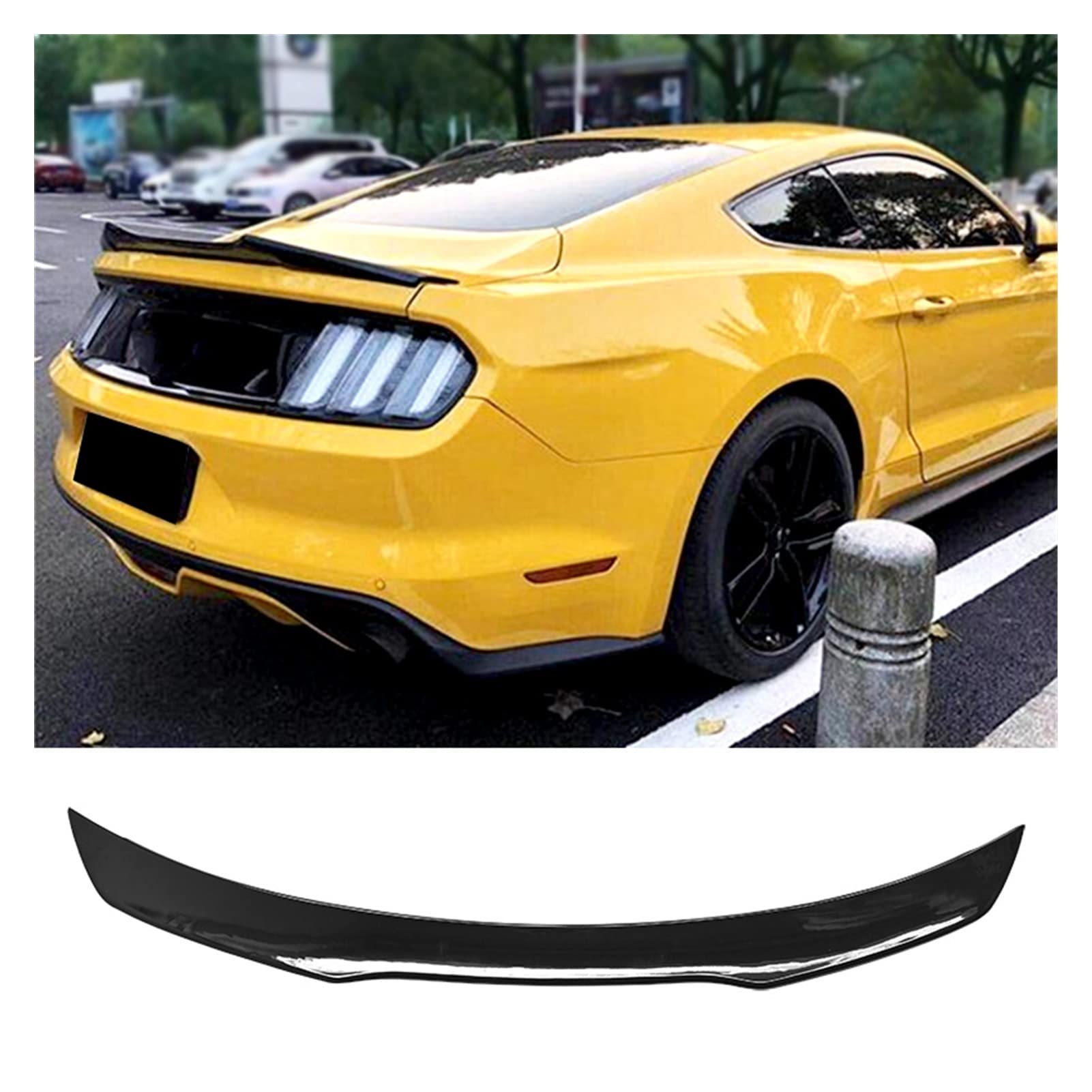 Achterspoiler vleugel Voor Ford Voor Mustang Voor Shelby GT500 2015 2016 2017 2018 2019 2020 ABS Auto Achterste Vleugel Rompspoiler Autostaartspoilers (Color : CARBON COLOR