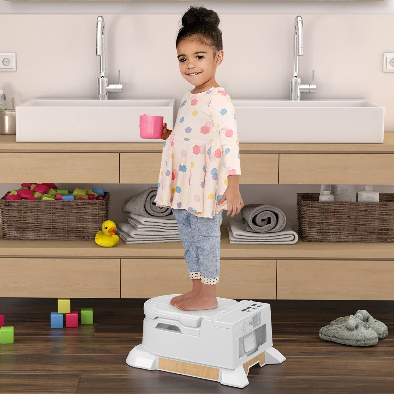 Fisher-Price HBX68-4-in-1 Premium Töpfchen – mitwachsendes Töpfchen, mit realistischen Geäruschen & Musik, für Babys und Kleinkinder