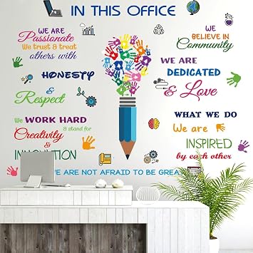Datesno Inspirational Quotes Wall Decals - Positive Sayings Peel and Stick Wall Art Stickers for Office, Bedroom, Living Room Decor - Motivational Wall Sticker, Black