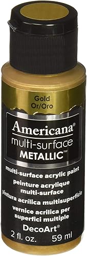 DecoArt Americana - Pintura metálica multisuperficie, 2 onzas, dorado (DA553-30)