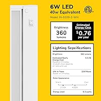 Vista 2 de GetInLight IN-0109-2-WH - Accesorio de iluminación LED giratorio de 2 niveles de color de 12 pulgadas, solo enchufable, regulable, certificación